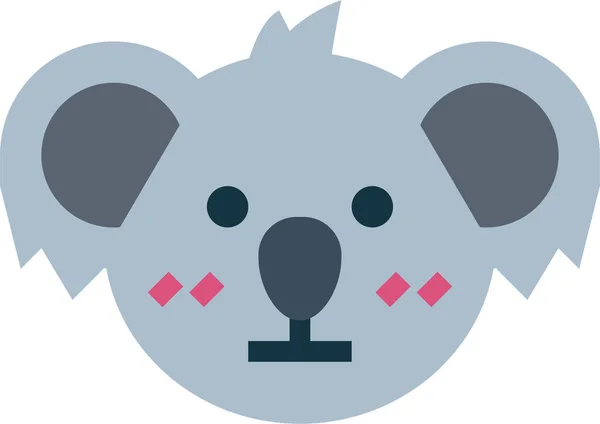 Koala Medvěd Ikon Volně Žijících Živočichů — Stockový vektor