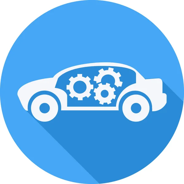 Icono Servicio Reparación Coche Estilo Sólido — Vector de stock