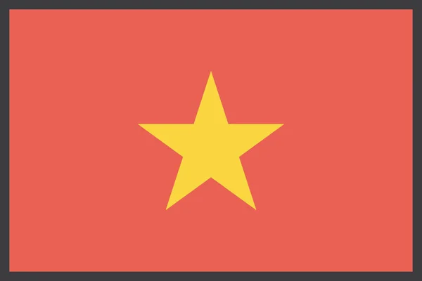 Ikone Der Asiatischen Landesflagge Ausgefüllten Outline Stil — Stockvektor