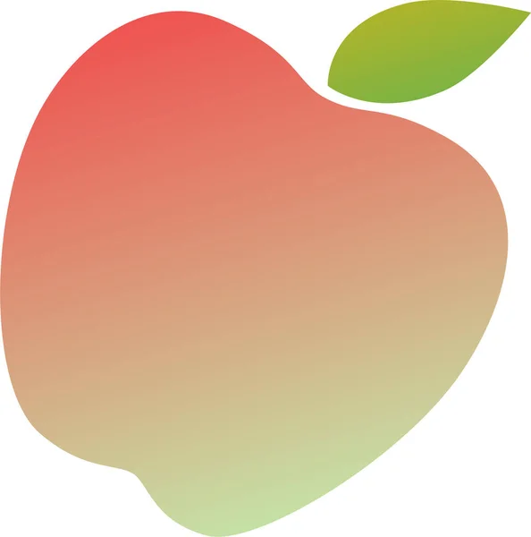 Icône Nourriture Baies Pomme Dans Style Lisse — Image vectorielle