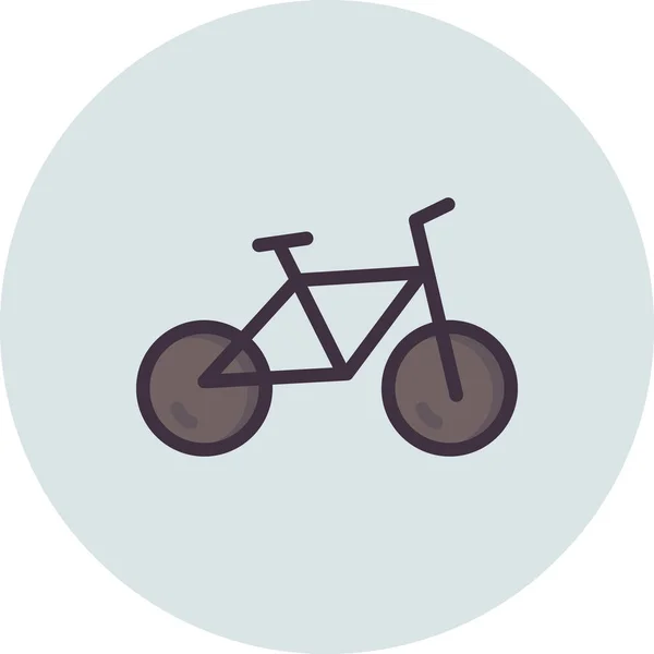 Vélo Vélo Icône Vélo Dans Style Contour Rempli — Image vectorielle