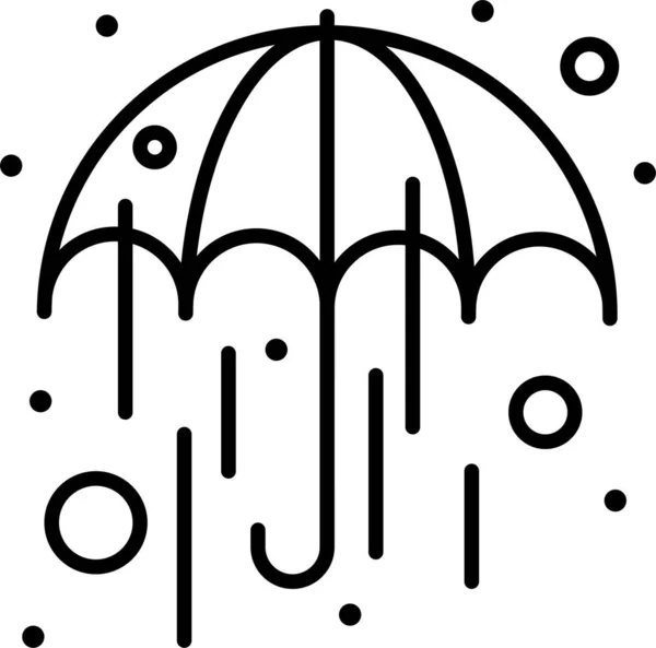 Paraguas Lluvia Icono Del Tiempo Categoría Primavera — Vector de stock