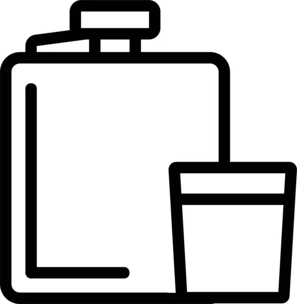 飲料カテゴリーのアルコールボトルコニャックアイコン — ストックベクタ