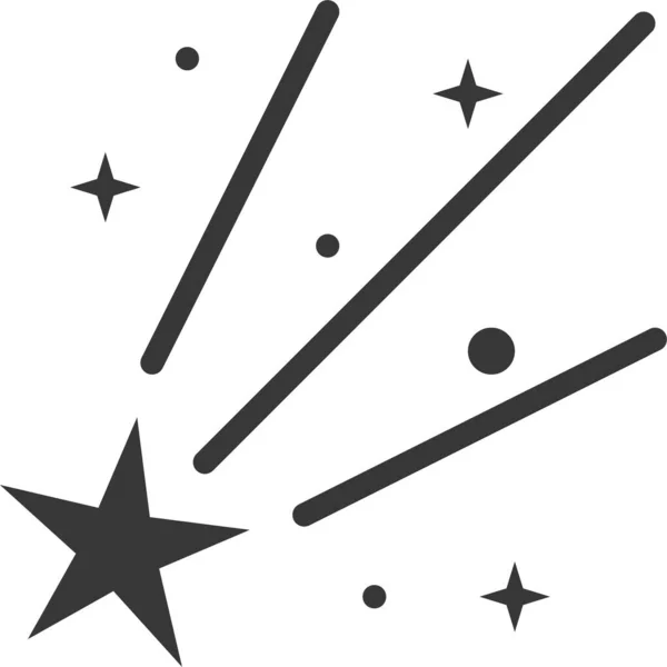 Icône Comète Astéroïde Astronomie Dans Style Solide — Image vectorielle