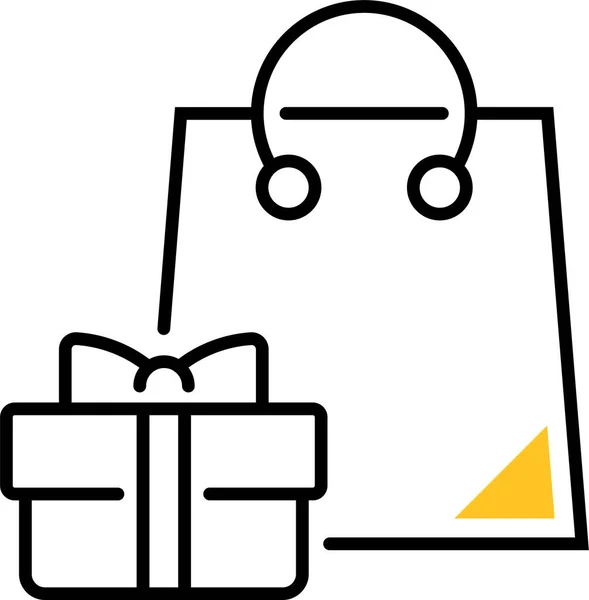 Shopping Gift Surprise Icon — Stock Vector