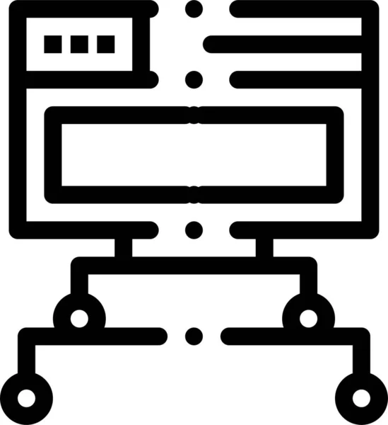 Ikona Danych Połączenia Komputerowego Kategorii Danych Analiz Baz Danych — Wektor stockowy