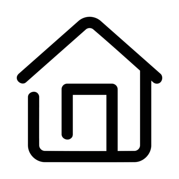 Ταμπλό Εικονίδιο Στο Σπίτι Επιφάνεια Εργασίας Στυλ Περίγραμμα — Διανυσματικό Αρχείο