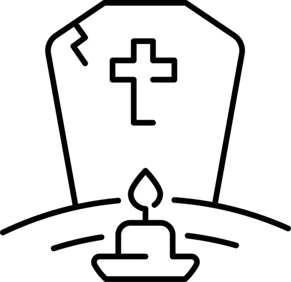Значок Свічкового Кладовища — стоковий вектор