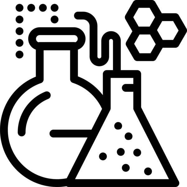 Flask Lab Test Icon — Stock Vector