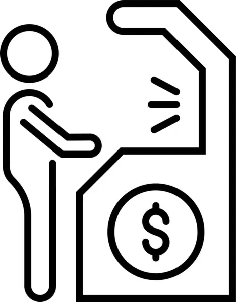 Casino Machine Person Icon — Stock Vector