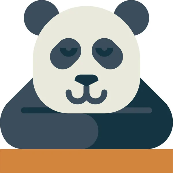 Panda Björn Djur Ikon — Stock vektor