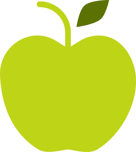 Icône Fruit Glucides Pomme Dans Style Solide — Image vectorielle