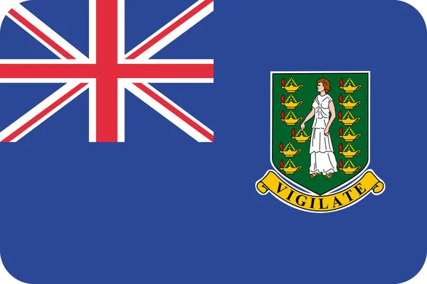 Icona Delle Isole Della Bandiera Inglese Stile Piatto — Vettoriale Stock
