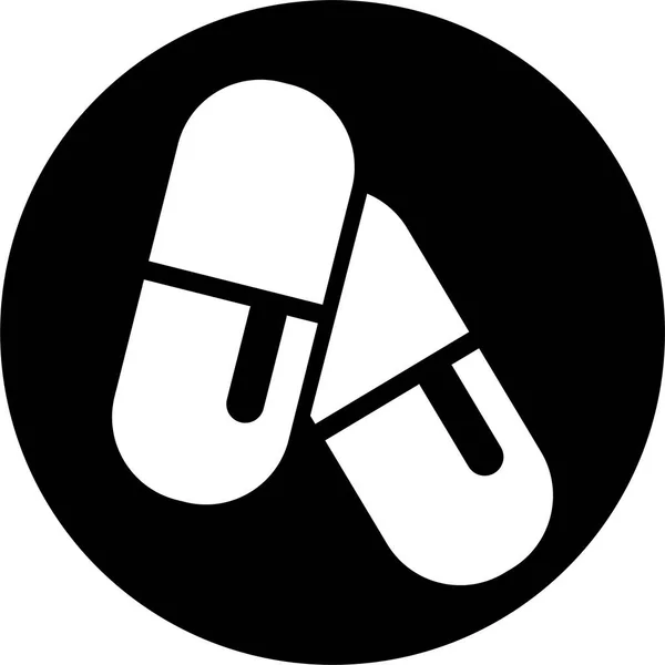 Medikamentenikone Soliden Stil — Stockvektor