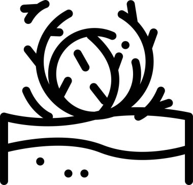 desert dune landscape icon in outline style clipart