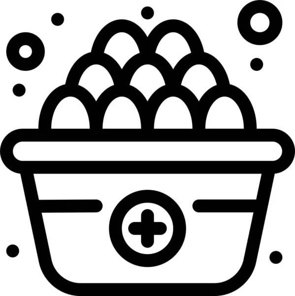 Add Diet Egg Icon — Stock Vector