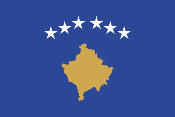 Země Vlajka Kosovo Ikona Plochém Stylu — Stockový vektor