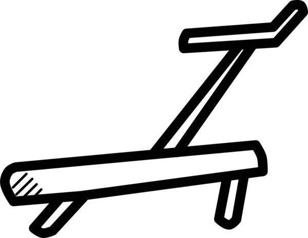 Фітнес Іконка Тренажерного Залу Стилі Контур — стоковий вектор