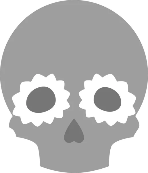 Huesos Peligroso Icono Halloween — Vector de stock