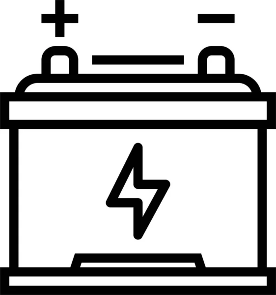 Battery Car Charge Icon Outline Style — Stock Vector