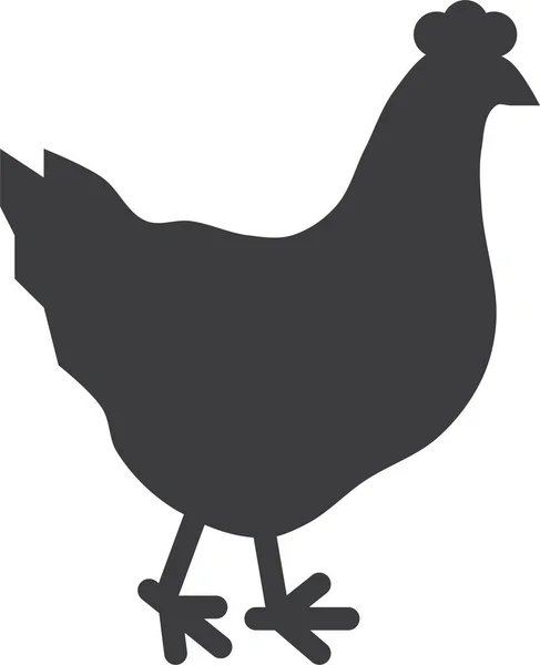 Pájaro Huevo Gallina Icono Estilo Sólido — Vector de stock