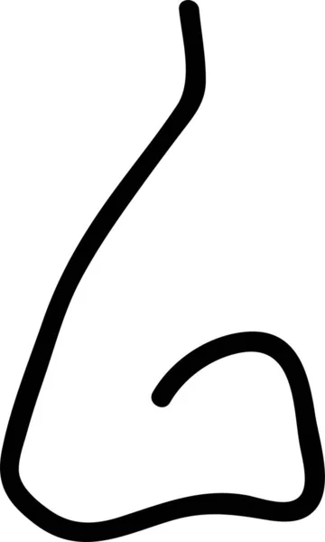 Anatomie Kurve Gesicht Symbol — Stockvektor