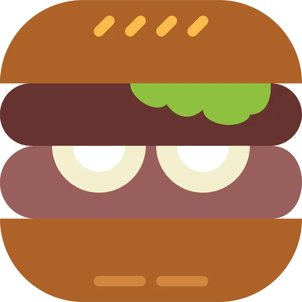 Hamburguesa Icono Comida Rápida — Vector de stock