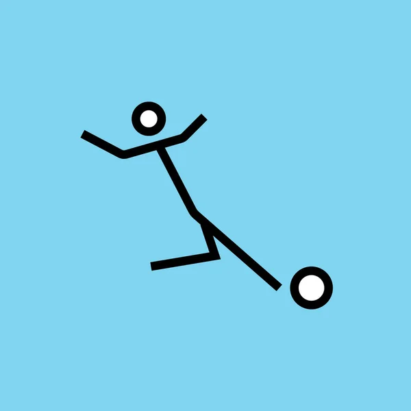 Ball Football Games Icon Solid Style — 스톡 벡터
