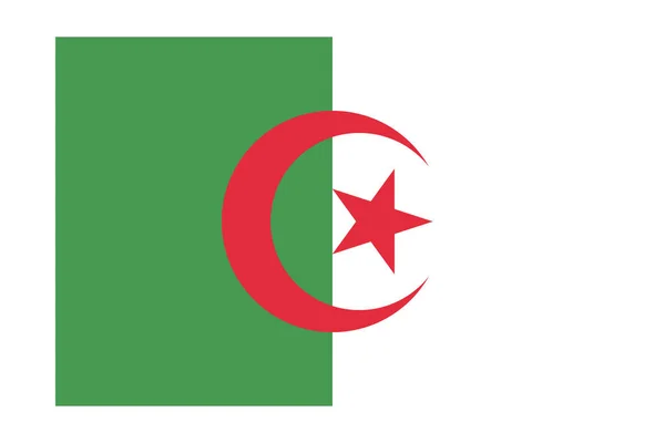 Algeria Algerian Country Icon Flat Style — Stock Vector