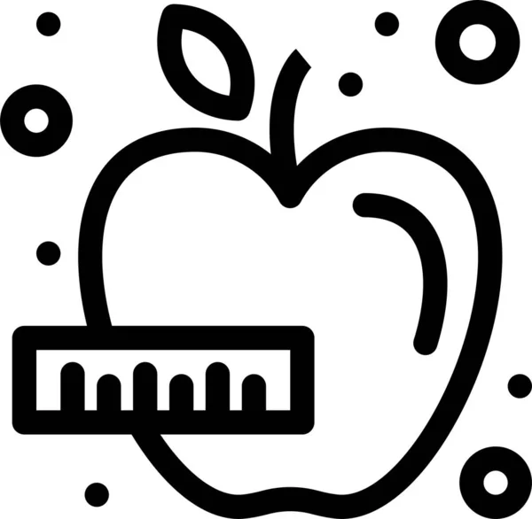 Äpfel Ernährung Gesundheit Ikone — Stockvektor