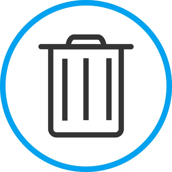 Delete Garbage Recycle Bin Icon Outline Style — Stock Vector