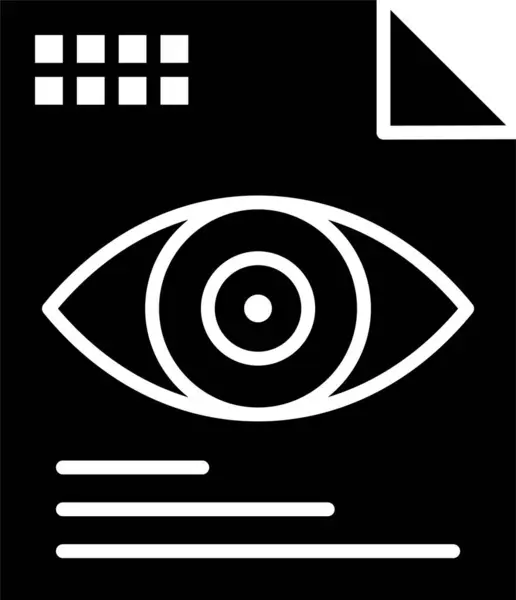 Computing Eye File Icon — Stock Vector