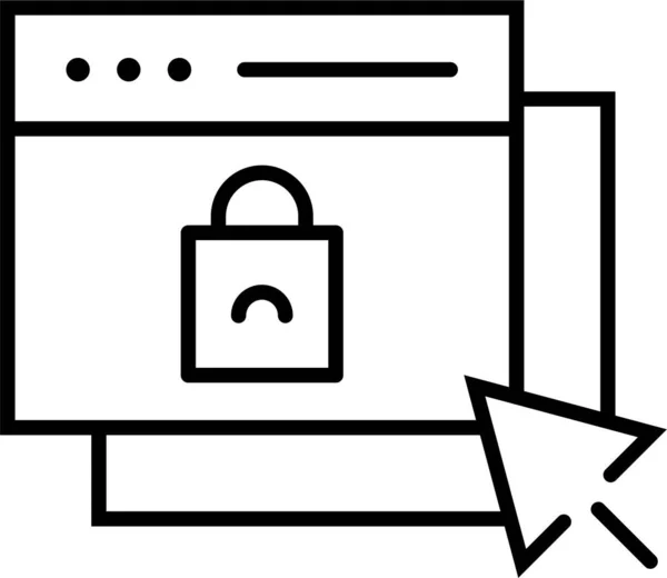 Données Navigateur Icône Clé — Image vectorielle