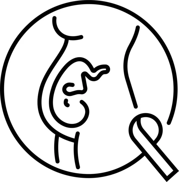 Aids Baby Cancer Icon — Stock Vector