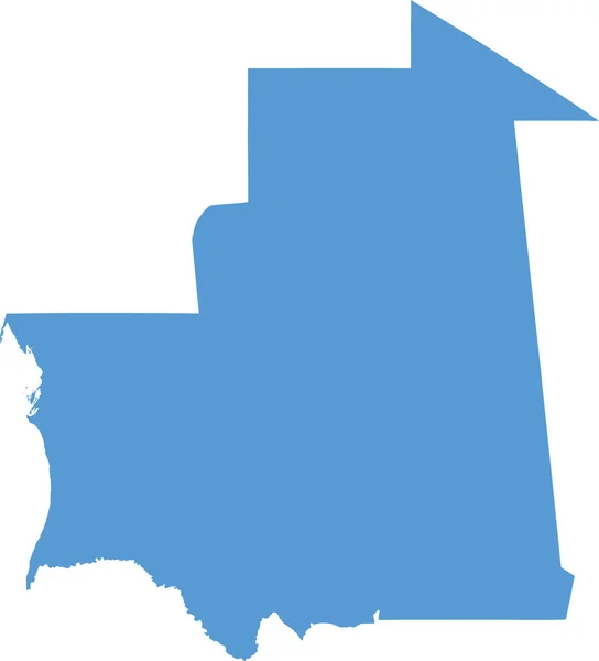 Karta Mauretanien Land Ikon Solid Stil — Stock vektor
