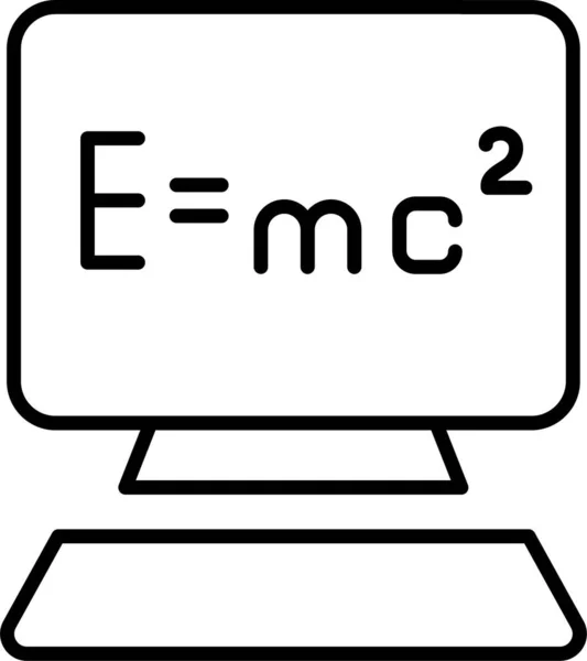 Ikona Formuły Edukacyjnej Komputera — Wektor stockowy