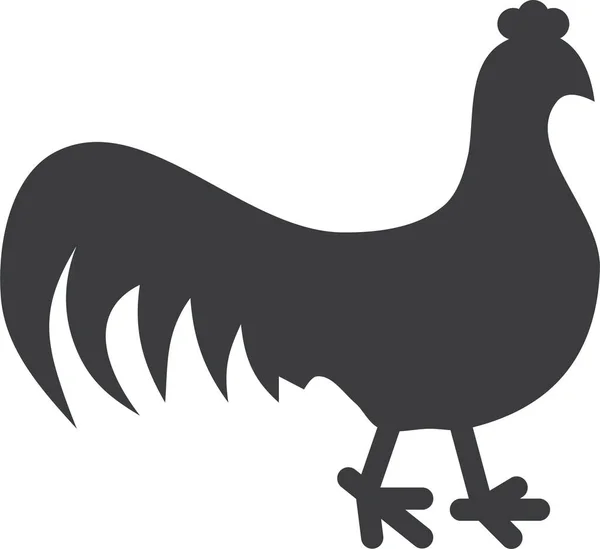 Agricultura Pájaro Polla Icono Sólido Estilo — Vector de stock