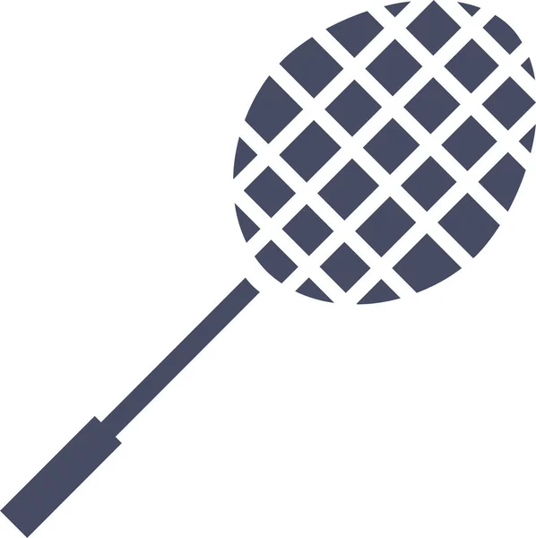 Badminton Game Racket Icon Solid Style — Stock Vector