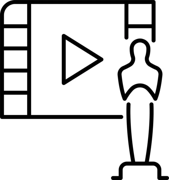 Award Cinema Festival Icon — Stock Vector