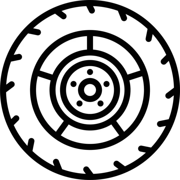 Иконка Тормозного Барабана Стиле Наброска — стоковый вектор