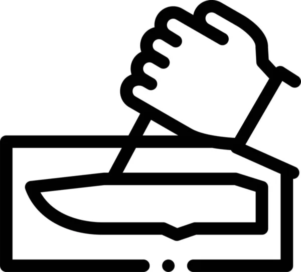 Handmesser Zum Symbol Gemacht — Stockvektor