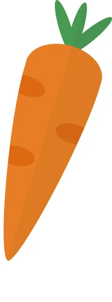 Икона Фруктов Морковь Плоском Стиле — стоковый вектор