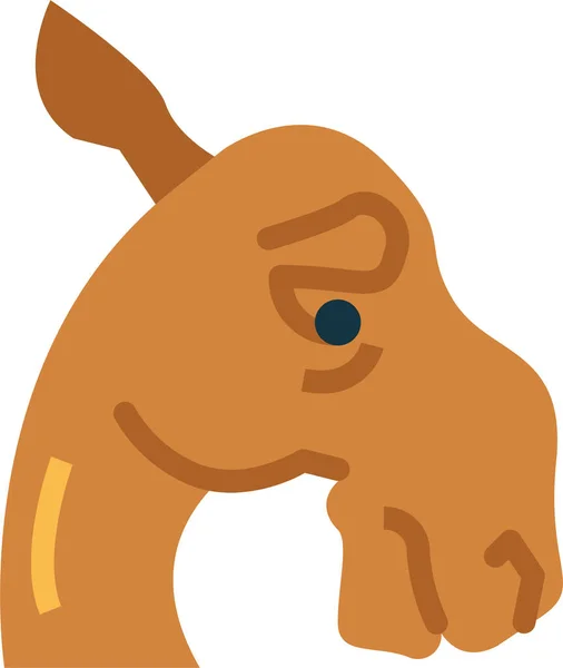 Camel Zoo Animal Icono — Vector de stock
