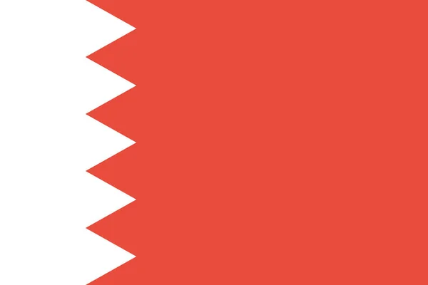 Bahrain Country Flag Icon Flat Style — Stock Vector