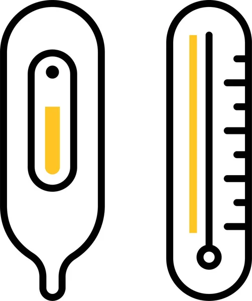 Thermometer Old Gauge Icon — Stock Vector