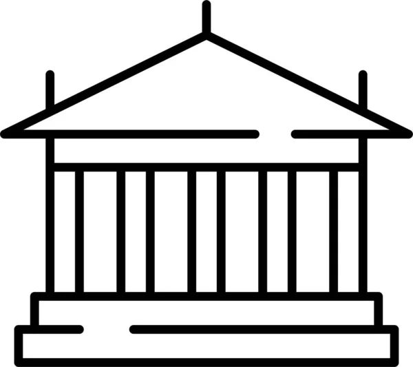 Architektura Budova Řecké Ikony — Stockový vektor