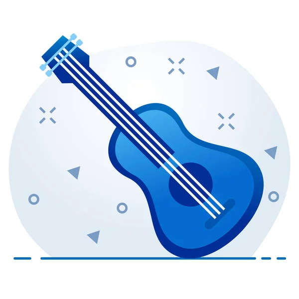 Instrument Guitare Icône Multimédia — Image vectorielle
