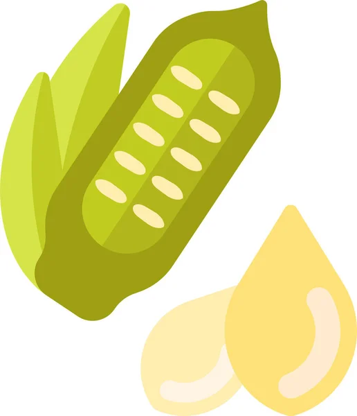 Food Herbs Seed Icon Flat Style - Stok Vektor