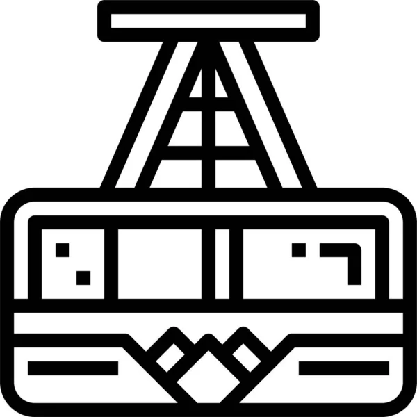 Cable Car Container Icon — Stock Vector