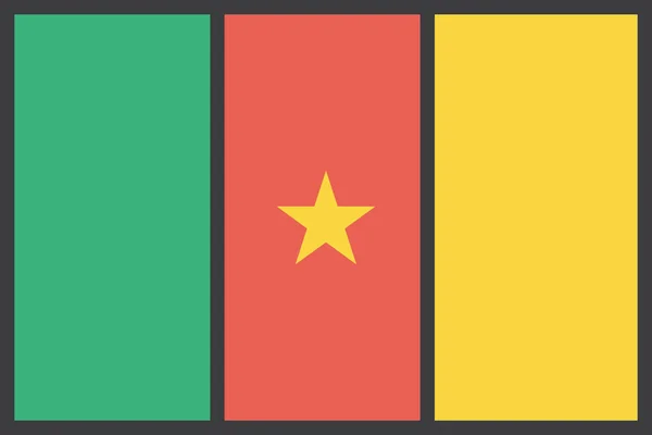 Afrykańska Ikona Kameruńczyka Stylu Wypełnionym Obrazem — Wektor stockowy